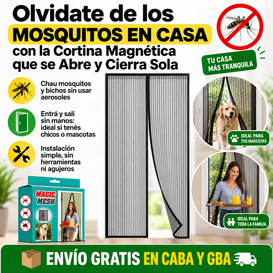 Cortina Magnética para Puerta™ – Disfrutá tu casa fresca y sin mosquitos